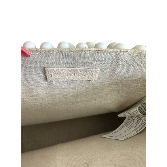 MNG MANGO White Beaded Double Strap Tote Bag - Picture 9 of 11